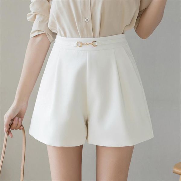 summer fashion korean style chain women shorts buckle high waist black spring wide leg suit short pants, White;black
summer fashion korean style chain women shorts buckle high waist black spring wide leg suit short pants, White;black