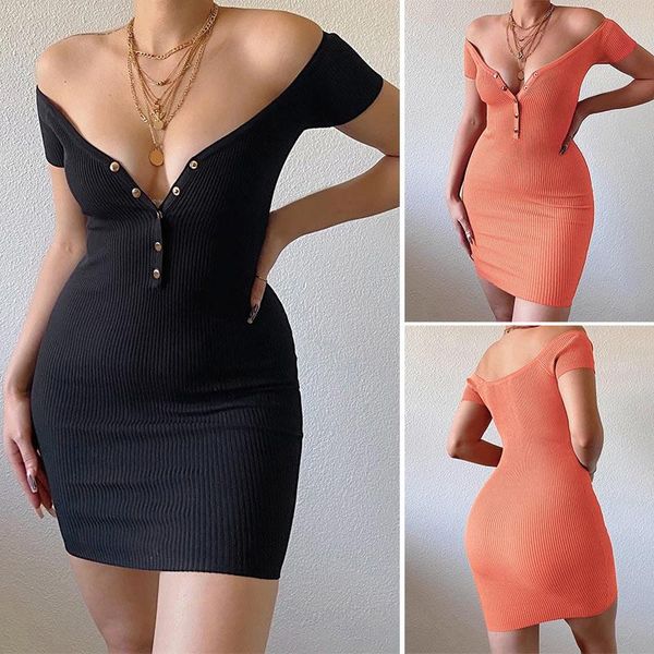 casual dresses women's off shoulder breasted knit slim dress solid color party, Black;gray
casual dresses women's off shoulder breasted knit slim dress solid color party, Black;gray