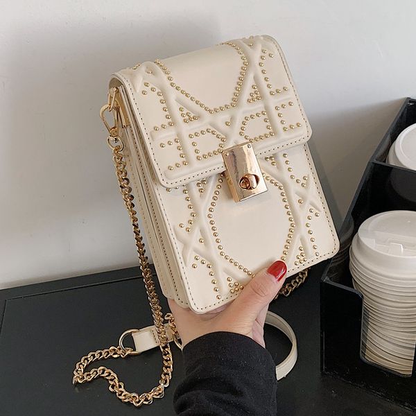 designer rivet flap bag small mobile phone square bags solid color lock vertical mini chain handbags shoulder handbag messenger purse
designer rivet flap bag small mobile phone square bags solid color lock vertical mini chain handbags shoulder handbag messenger purse