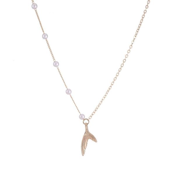 korea&japan simple style elegant ladies fishtail pendant pearl choker necklace for women girls fashion jewelry sweater decor, Golden;silver
korea&japan simple style elegant ladies fishtail pendant pearl choker necklace for women girls fashion jewelry sweater decor, Golden;silver