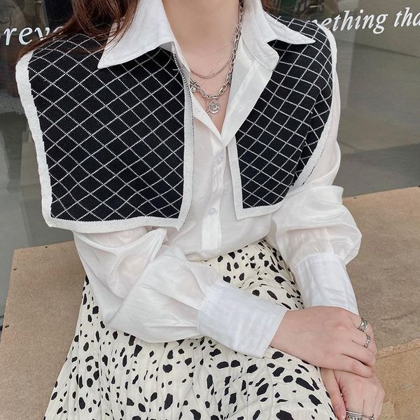 bow ties flower plaid fake collars female knit thin flase collar knitted small cape shawl summer women detachable deor, Black;gray
bow ties flower plaid fake collars female knit thin flase collar knitted small cape shawl summer women detachable deor, Black;gray