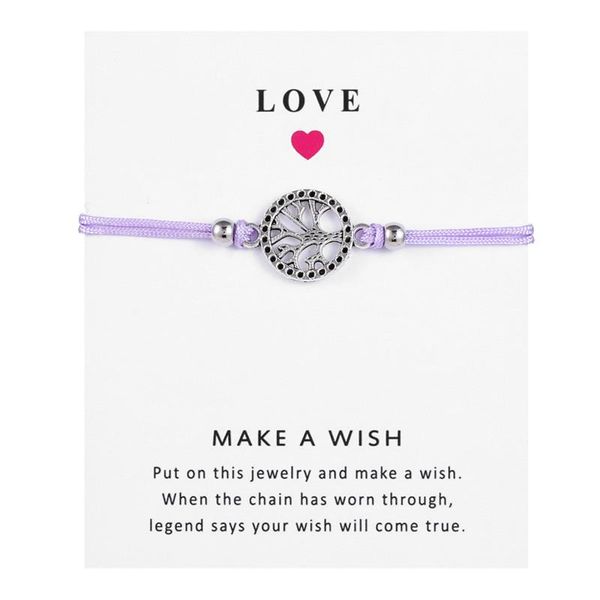charm bracelets tree of life make a wish paper card love woven adjustable bracelet fashion jewelry gift for women men kids, Golden;silver
charm bracelets tree of life make a wish paper card love woven adjustable bracelet fashion jewelry gift for women men kids, Golden;silver