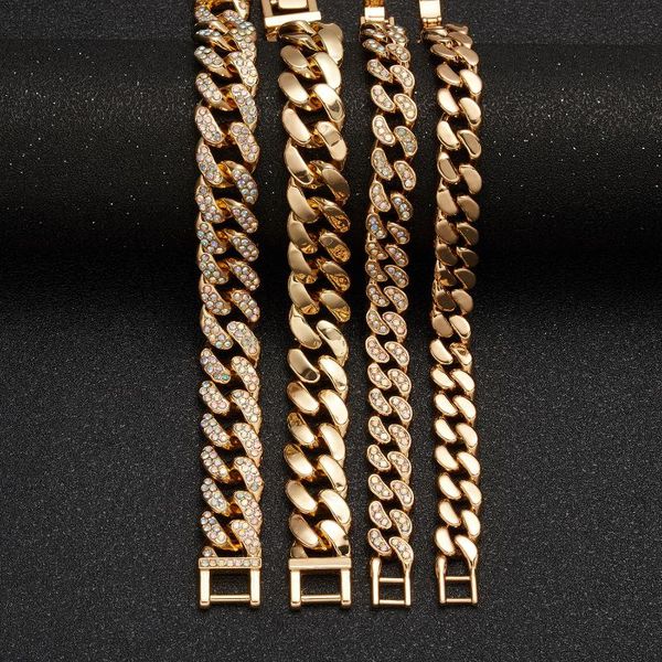 charm bracelets vintage trendy cuban chain men bracelet classic black gold silver color width for women punk jewelry gift, Golden;silver
charm bracelets vintage trendy cuban chain men bracelet classic black gold silver color width for women punk jewelry gift, Golden;silver