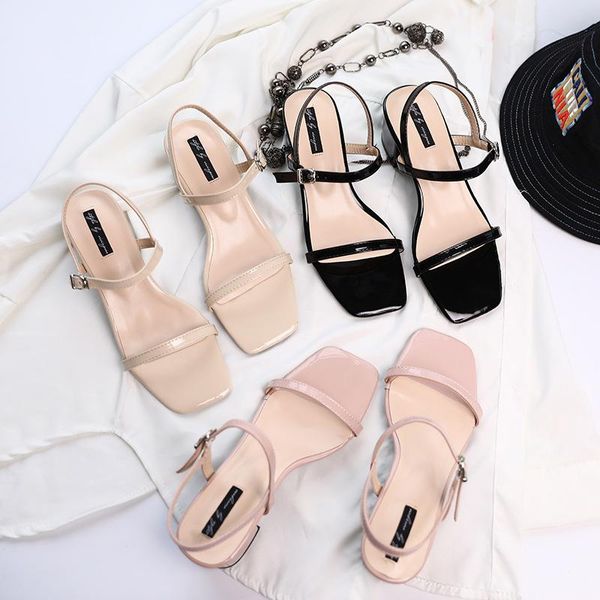 thick high heels sandals women japanned leather narrow band gladiator sandalias mujer ankle strap ladies summer party shoes 2021, Black
thick high heels sandals women japanned leather narrow band gladiator sandalias mujer ankle strap ladies summer party shoes 2021, Black