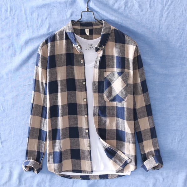 2021 new nova chegada manga comprida xadrez camisas linho para os moda camisa de algodo dos homens da marca w1wq, White
2021 new nova chegada manga comprida xadrez camisas linho para os moda camisa de algodo dos homens da marca w1wq, White