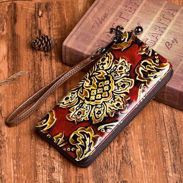 bags wallet backpack trend ethnic style hand painted leather handbag embossed lady's purse long zipper bag, Black;red
bags wallet backpack trend ethnic style hand painted leather handbag embossed lady's purse long zipper bag, Black;red
