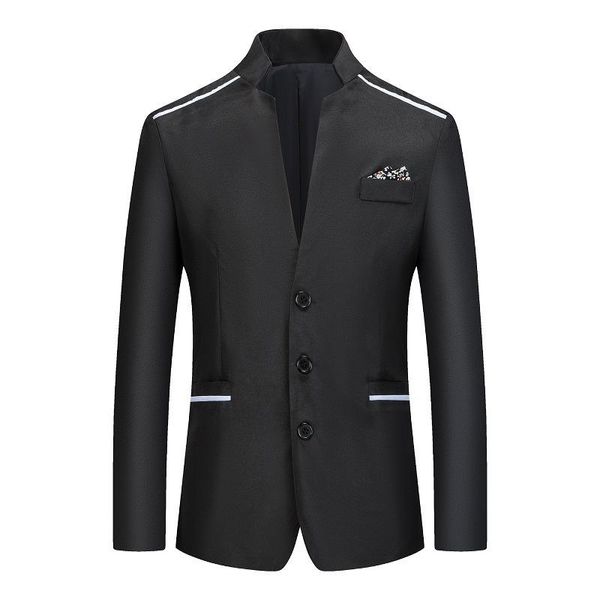 men's suits & blazers vintage blazer men 2021 plus size chinese style business casual stand collar male slim jacket, White;black
men's suits & blazers vintage blazer men 2021 plus size chinese style business casual stand collar male slim jacket, White;black