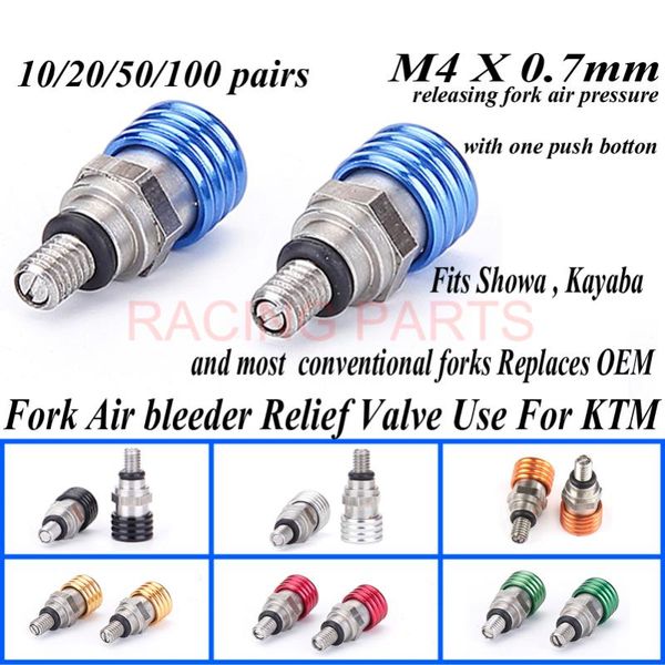 motorcycle exhaust system motorbike m4x0.7 fork air pressure bleeder valves