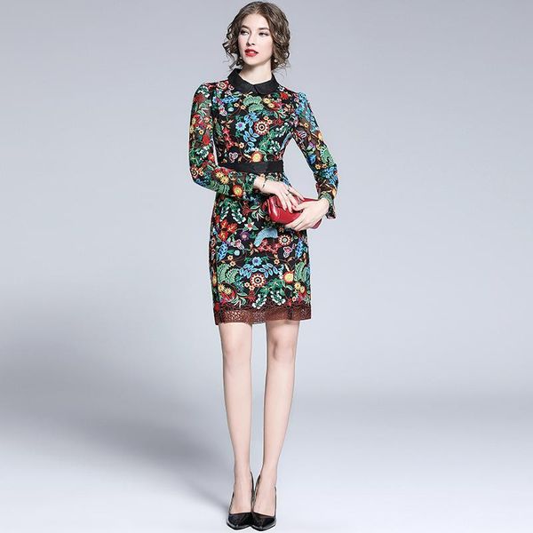 casual dresses spring designer runway luxury embroidery dress long sleeve women vintage floral slim cocktail robe femme mini party vest, Black;gray
casual dresses spring designer runway luxury embroidery dress long sleeve women vintage floral slim cocktail robe femme mini party vest, Black;gray