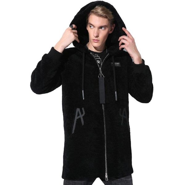 men's leather & faux real sheepskin fur shearling overcoat for man hooded loose medium-long genuine jacket natural clothes 6xl, Black
men's leather & faux real sheepskin fur shearling overcoat for man hooded loose medium-long genuine jacket natural clothes 6xl, Black
