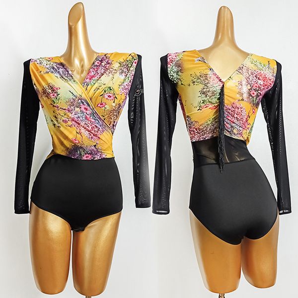 latin dance clothes women long sleeve mesh print bodysuit samba rumba ballroom dance practice wear with bra vdb3056, Black;red
latin dance clothes women long sleeve mesh print bodysuit samba rumba ballroom dance practice wear with bra vdb3056, Black;red