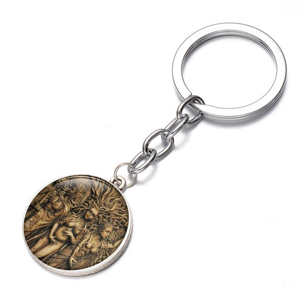 triple moon goddess keychain magic life tree statue of goddess glass dome round keyring retro charm wicca amulet key ring, Silver
triple moon goddess keychain magic life tree statue of goddess glass dome round keyring retro charm wicca amulet key ring, Silver
