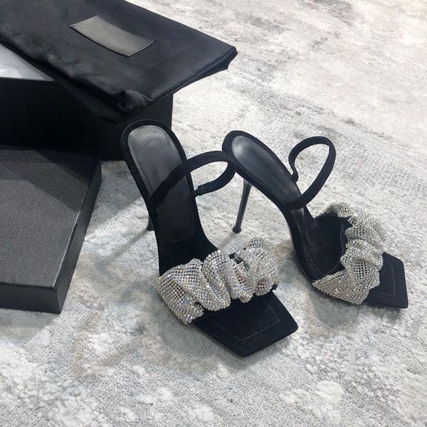 sandals high-quality designer shoes rhinestones women's square toe thin heels pumps frosted crystal fashion high, Black
sandals high-quality designer shoes rhinestones women's square toe thin heels pumps frosted crystal fashion high, Black