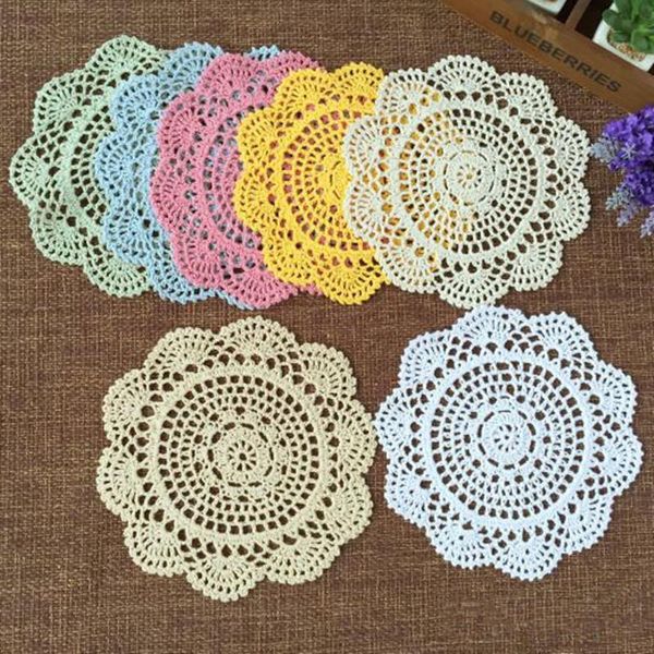 mats & pads 10pcs/lot round doily cotton hand made crochet cup mat, 9 colors 20cmx20cm place mat
mats & pads 10pcs/lot round doily cotton hand made crochet cup mat, 9 colors 20cmx20cm place mat
