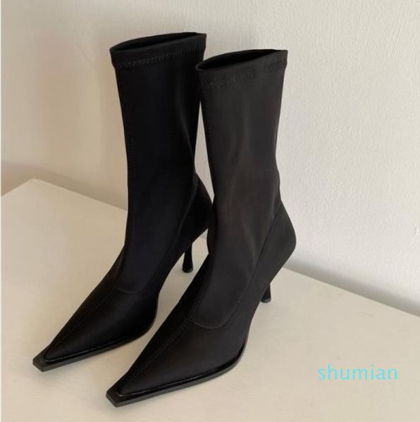 designer boots shoes fashion woman boots-women punk rubber ladies high heel 2021 pointy low ankle autumn lace-up solid fabric sewing, Black
designer boots shoes fashion woman boots-women punk rubber ladies high heel 2021 pointy low ankle autumn lace-up solid fabric sewing, Black