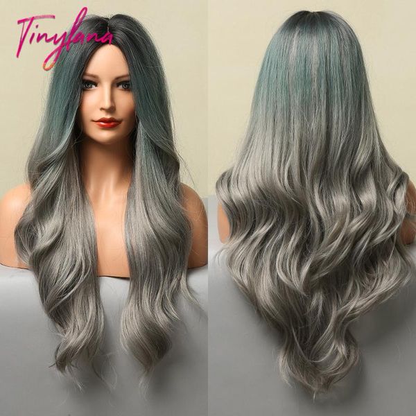 synthetic wigs tiny lana ombre black ash green silver for women long wavy middle part cosplay party daily heat resistant
synthetic wigs tiny lana ombre black ash green silver for women long wavy middle part cosplay party daily heat resistant
