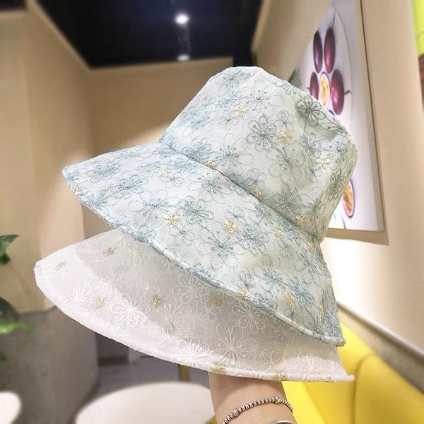 wide brim hats 2021 net yarn fisherman hat women summer fresh and breathable thin gold flower sunscreen, Blue;gray
wide brim hats 2021 net yarn fisherman hat women summer fresh and breathable thin gold flower sunscreen, Blue;gray