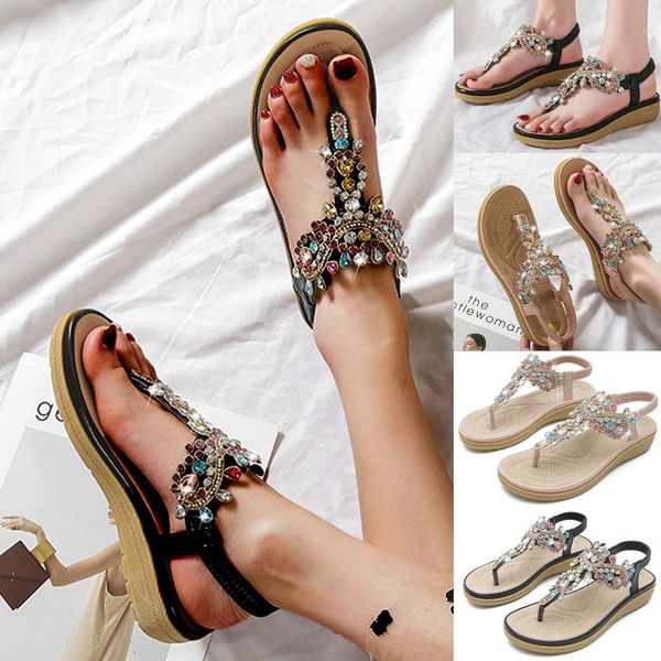 sandals summer pu fairy style flat bohemian breathable fashion beach rhinestone bottom slope vulcanize heel, Black
sandals summer pu fairy style flat bohemian breathable fashion beach rhinestone bottom slope vulcanize heel, Black