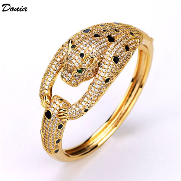 donia jewelry luxury bangle european and american fashion exaggerated ferocious leopard copper micro-inlaid zircon design bracelet christmas, Black
donia jewelry luxury bangle european and american fashion exaggerated ferocious leopard copper micro-inlaid zircon design bracelet christmas, Black
