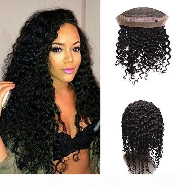 360 lace frontal 130% density unprocessed brazilian virgin human kinky curly hair pre plucked bleached knots lace closure with baby hair, Black;brown
360 lace frontal 130% density unprocessed brazilian virgin human kinky curly hair pre plucked bleached knots lace closure with baby hair, Black;brown