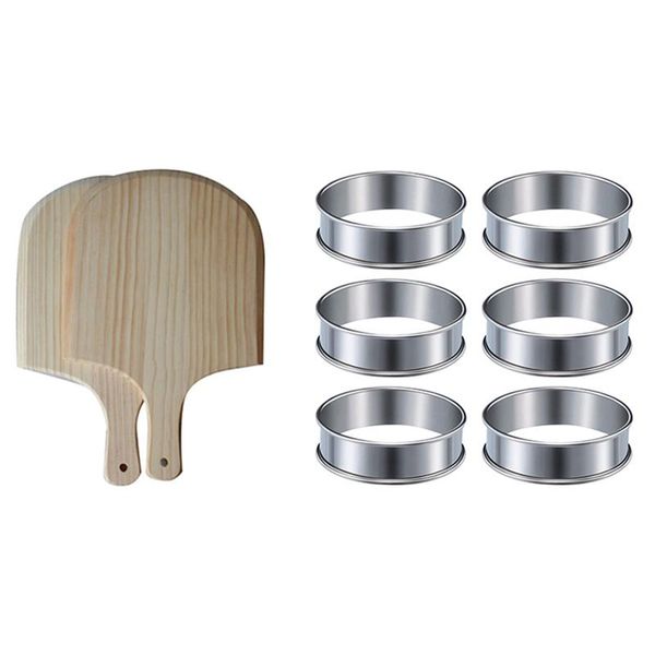1set 12inch wooden pizza paddle spatula /pizza shovel & 6 pieces muffin tart rings double rolled tart ring
1set 12inch wooden pizza paddle spatula /pizza shovel & 6 pieces muffin tart rings double rolled tart ring