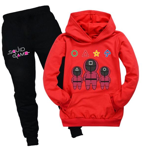 clothing sets fashion children's clothes cartoon hoodie and pants two-piece game squid sportswear leisure sports suit, White
clothing sets fashion children's clothes cartoon hoodie and pants two-piece game squid sportswear leisure sports suit, White