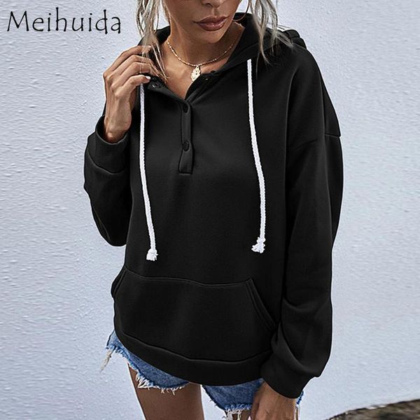women's hoodies & sweatshirts women casual hooded long sleeve fashion solid color button round neck loose for female autumn, Black
women's hoodies & sweatshirts women casual hooded long sleeve fashion solid color button round neck loose for female autumn, Black