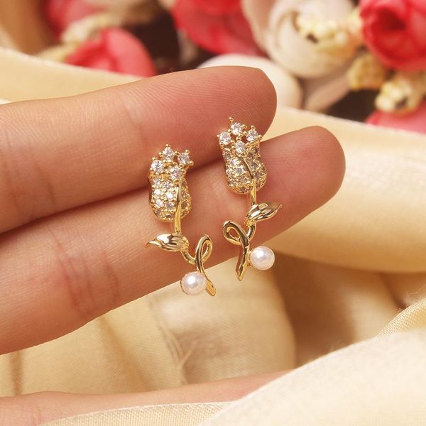 stud romantic rose flower earring elegant cute earrings for women wedding birthday gifts, Golden;silver
stud romantic rose flower earring elegant cute earrings for women wedding birthday gifts, Golden;silver