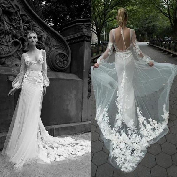 other wedding dresses v-neck 3d appliques illusion backless bridal party gowns dress gorgeous inbal dror sheath, White
other wedding dresses v-neck 3d appliques illusion backless bridal party gowns dress gorgeous inbal dror sheath, White