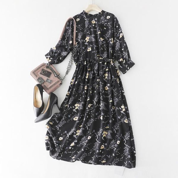 casual dresses dress women fashion silk design and color one side tie waist slim back button three quarter sleeve pullover, Black;gray
casual dresses dress women fashion silk design and color one side tie waist slim back button three quarter sleeve pullover, Black;gray