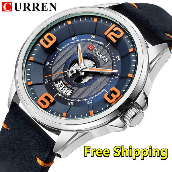 men watches luxury brand curren fashion sport male wrist watches waterproof army military leather men watch reloj hombre 210527, Slivery;brown
men watches luxury brand curren fashion sport male wrist watches waterproof army military leather men watch reloj hombre 210527, Slivery;brown