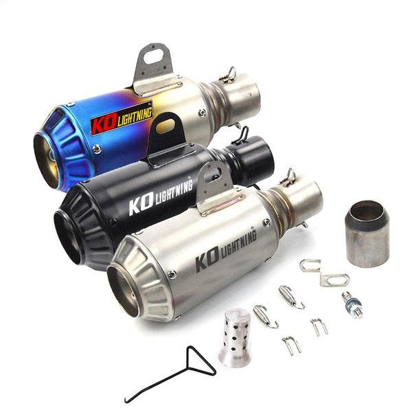 motorcycle exhaust system universal muffler pipe with removable db killer refit silp on for 38-51mm tubes
motorcycle exhaust system universal muffler pipe with removable db killer refit silp on for 38-51mm tubes