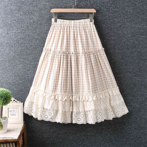 skirts new spring autumn women cotton linen plaid mori girl elastic waist embroidery lace t1fq, Black
skirts new spring autumn women cotton linen plaid mori girl elastic waist embroidery lace t1fq, Black