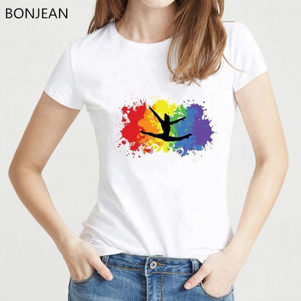 rainbow gymnast printed tshirt women watercolor gymnastics design tee shirt femme harajuku kawaii clothes drop shipping, White
rainbow gymnast printed tshirt women watercolor gymnastics design tee shirt femme harajuku kawaii clothes drop shipping, White