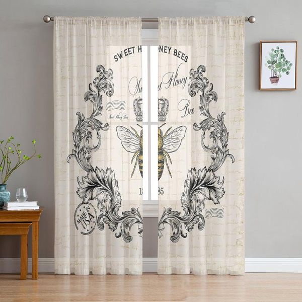 curtain & drapes retro bee crown sheer curtains for living room bedroom kitchen tulle windows voile home decoration 
curtain & drapes retro bee crown sheer curtains for living room bedroom kitchen tulle windows voile home decoration