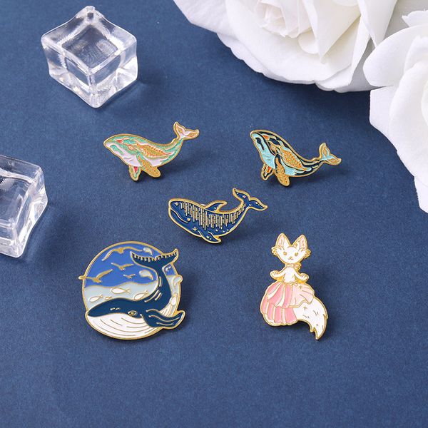 whale enamel pin dreamy humpback whale brooches cat mermaid aniaml art metal badges bag clothes pins up jewelry gifts, Blue
whale enamel pin dreamy humpback whale brooches cat mermaid aniaml art metal badges bag clothes pins up jewelry gifts, Blue