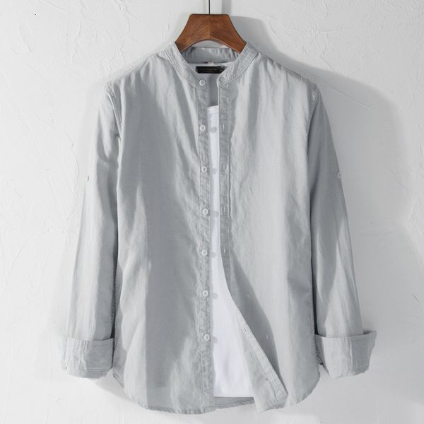 2021 new brand long sleeve cotton and linen men fashion khaki spring shirts male solid casual stand collar shirt mens camisa mcm9, White
2021 new brand long sleeve cotton and linen men fashion khaki spring shirts male solid casual stand collar shirt mens camisa mcm9, White