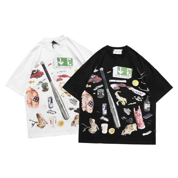 fashion t shirt ins short sleeve men's and women's trendy high street graffiti printed harajuku loose hip hop half top, White;black
fashion t shirt ins short sleeve men's and women's trendy high street graffiti printed harajuku loose hip hop half top, White;black