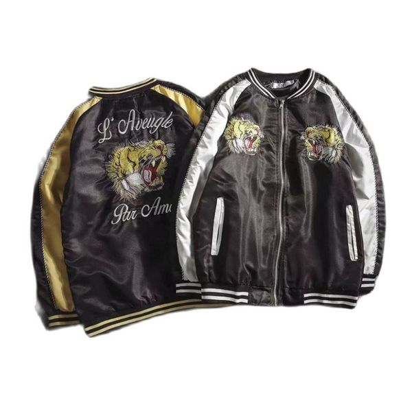 men's jackets 2021 baseball coat, spring and autumn thin fashion slimming men women couple pilot embroidered jacket, Black;brown
men's jackets 2021 baseball coat, spring and autumn thin fashion slimming men women couple pilot embroidered jacket, Black;brown