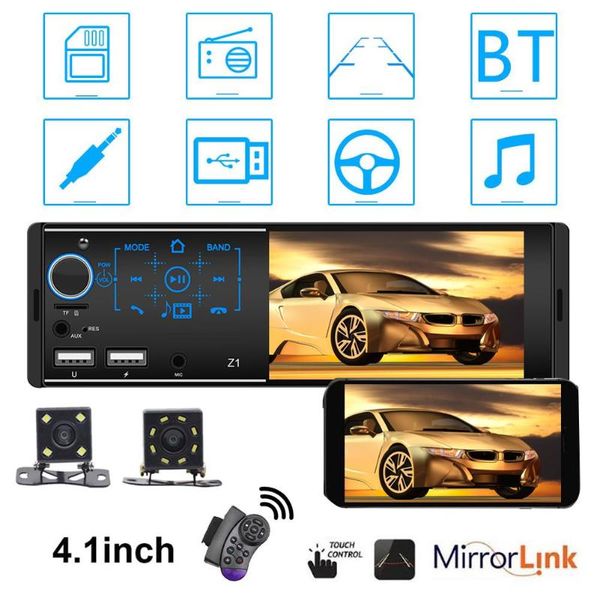 car video 4.1 inch touch screen radio stereo bluetooth u disk aux dual usb mp5 player m
car video 4.1 inch touch screen radio stereo bluetooth u disk aux dual usb mp5 player m