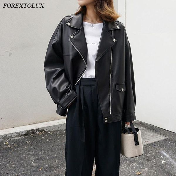 new faux leather moto jacket women oversize black beige zipper drop shoulder loose outerwear clothing factory sale coats
new faux leather moto jacket women oversize black beige zipper drop shoulder loose outerwear clothing factory sale coats