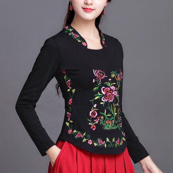 plus size t shirt women cotton basic tshirt long sleeve vintage ethnic embroidery ladies casual 4xl 5xl 6xl, White
plus size t shirt women cotton basic tshirt long sleeve vintage ethnic embroidery ladies casual 4xl 5xl 6xl, White