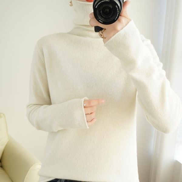 women's sweaters autumn and winter style 100% wool sweater slim pullover turtleneck solid color knitted bottoming cashmere, White;black
women's sweaters autumn and winter style 100% wool sweater slim pullover turtleneck solid color knitted bottoming cashmere, White;black