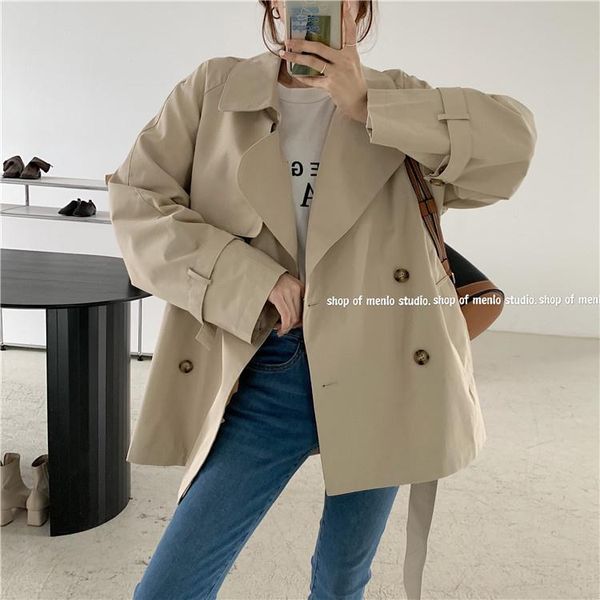 women's trench coats british temperament casual autumn long sleeve work coat small medium windbreaker rac, Tan;black
women's trench coats british temperament casual autumn long sleeve work coat small medium windbreaker rac, Tan;black