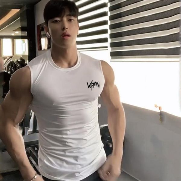 muscle fitness brother running mens training korean breathable loose vest for men sports, White;black
muscle fitness brother running mens training korean breathable loose vest for men sports, White;black