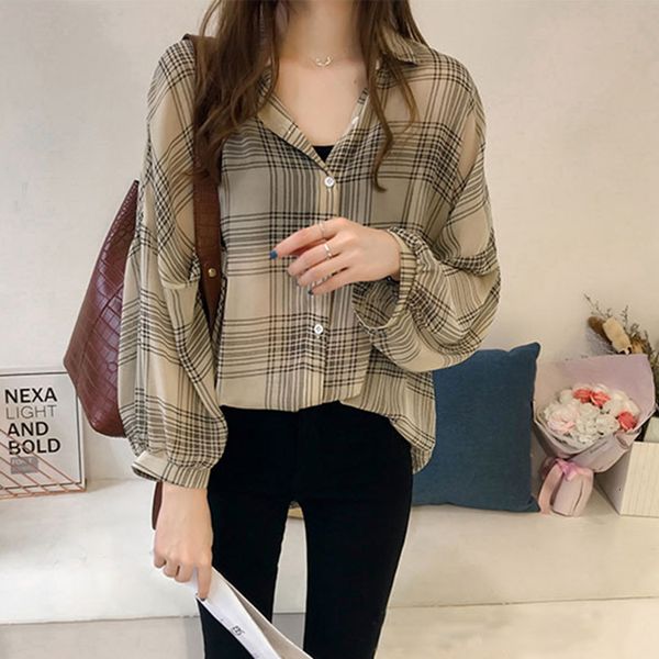 new summer sheer plaid thin shirt long sleeve button up shirts 2021 loose plus size chiffon blouse women blusas c13 y3fn, White
new summer sheer plaid thin shirt long sleeve button up shirts 2021 loose plus size chiffon blouse women blusas c13 y3fn, White