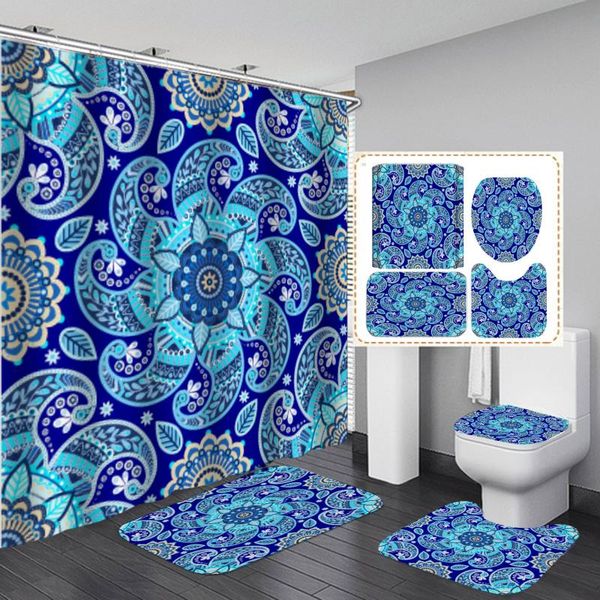 shower curtains 2021 bohemia curtain set with rug mat bathroom waterproof non slip carpet durable toilet cover home decoration 
shower curtains 2021 bohemia curtain set with rug mat bathroom waterproof non slip carpet durable toilet cover home decoration