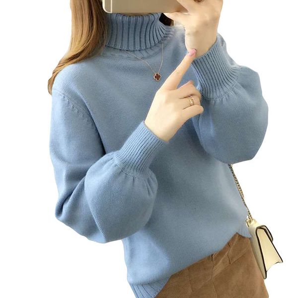 2021 high collar wool thicken pullover lantern long sleeved knitted autumn winter new loose casual female sweater 0732, White;black
2021 high collar wool thicken pullover lantern long sleeved knitted autumn winter new loose casual female sweater 0732, White;black