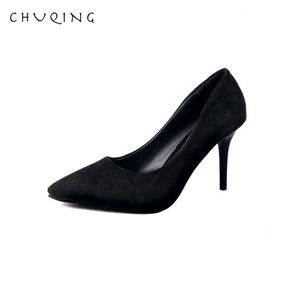 chuqing 2019 spring new wild single shoes female fine with fashion high heels shallow mouth suede pointed women's shoes, Black
chuqing 2019 spring new wild single shoes female fine with fashion high heels shallow mouth suede pointed women's shoes, Black