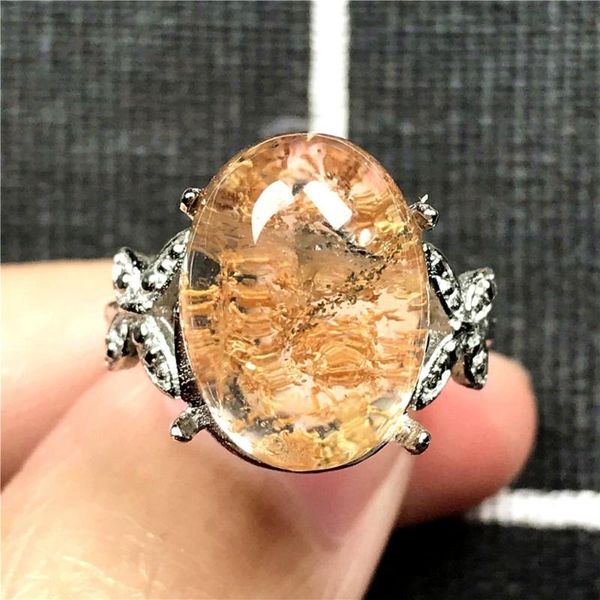 cluster rings natural ghost phantom quartz crystal ring jewelry for woman lady man 16x12mm love beads garden silver adjustable, Golden;silver
cluster rings natural ghost phantom quartz crystal ring jewelry for woman lady man 16x12mm love beads garden silver adjustable, Golden;silver